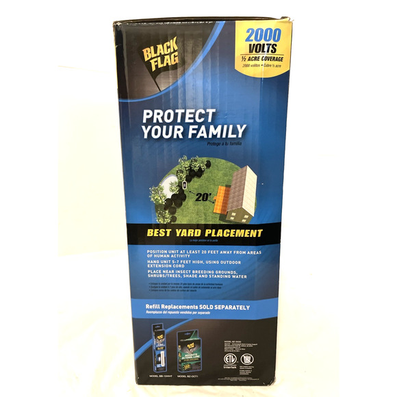 Black Flag Bug Zapper 2000 Volt Electronic Plug In Insect Killer BZ-20 NEW - Picture 3 of 7